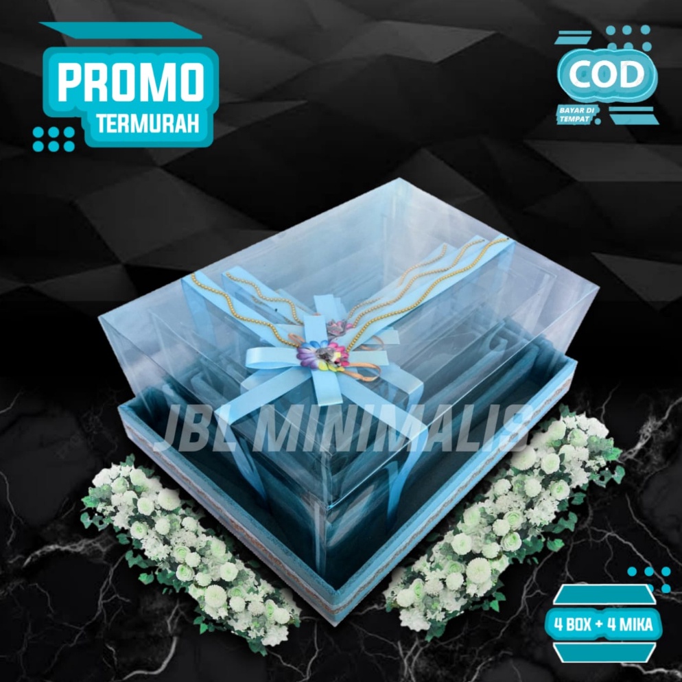 Keren abis7d7Cr Kotak Seserahan Keranjang Parcel Hantaran Pernikahan Parsel Rotan Perlengkapan Baki 