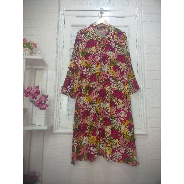 Tunik NAGITA JUMBO  Bahan Katun Rayon Motif Terbaru Premium Kekinian Ukuran Jumbo Baju Lebaran Remaj