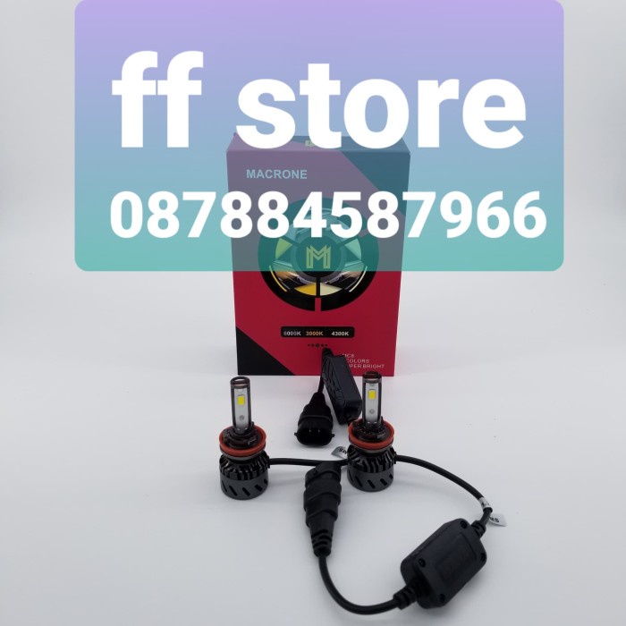 [New Ori] Lampu Led H11 3 Warna Macrone H11 Limited