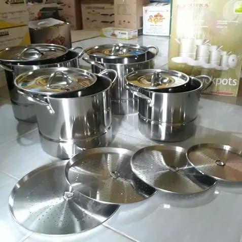 Panci Steamer Supra Set 4 In 1 Stainless Steel