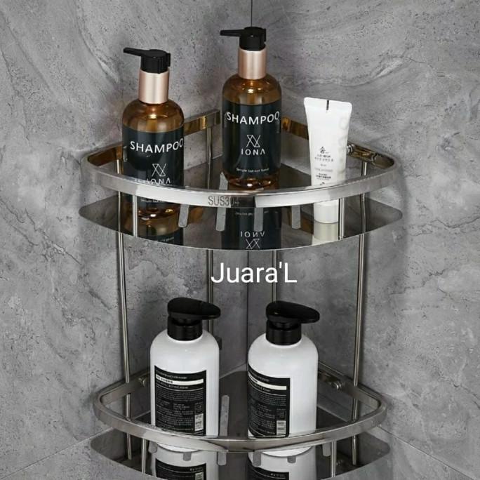 =+=+=+] Rak Sudut Kamar Mandi. Rak sabun sudut. Rak Shampoo. Sampo. Sabun.