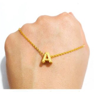 ✨Sale Set Kalung Inisial Huruf A Emas Asli Bisa Sameday