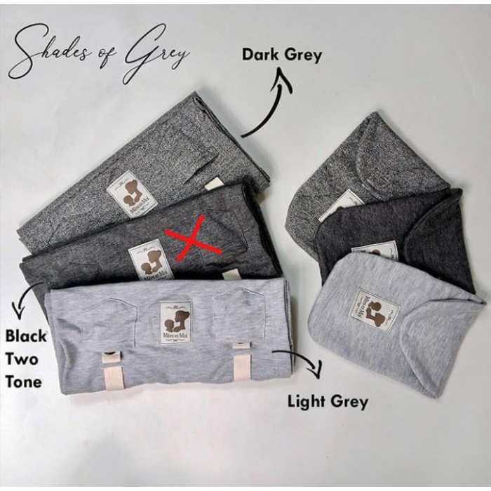 ✅New Ori Geos Mere Et Moi Bebe Sling Adjustable Dark Light Grey Terbatas