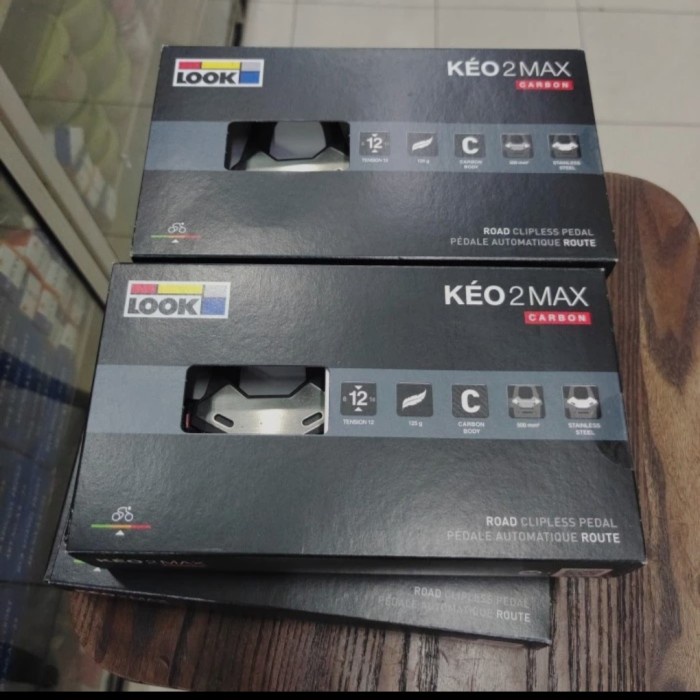 ✨Ori Pedal Cleat Look Keo 2 Max Carbon Black Sepeda Roadbike Limited
