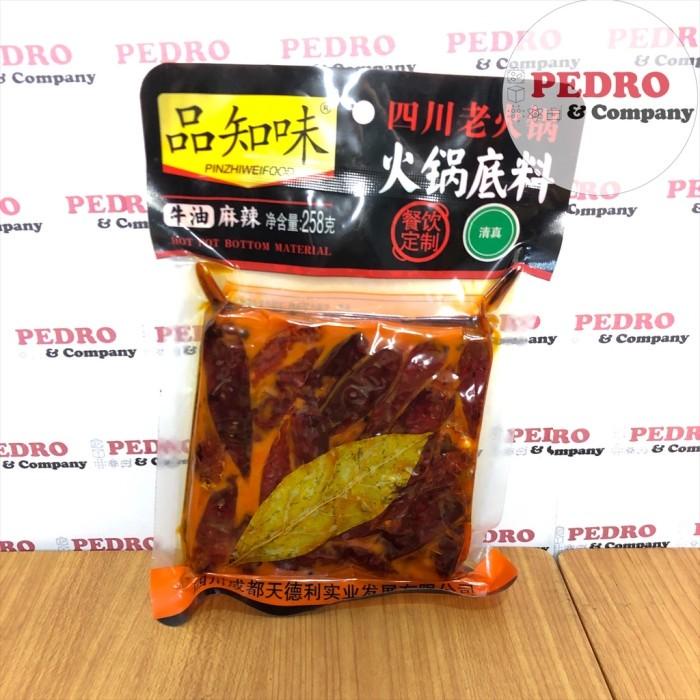 

Pinzhiweifood Bumbu soup base mala spicy hotpot 258 gram halal import Best Seller