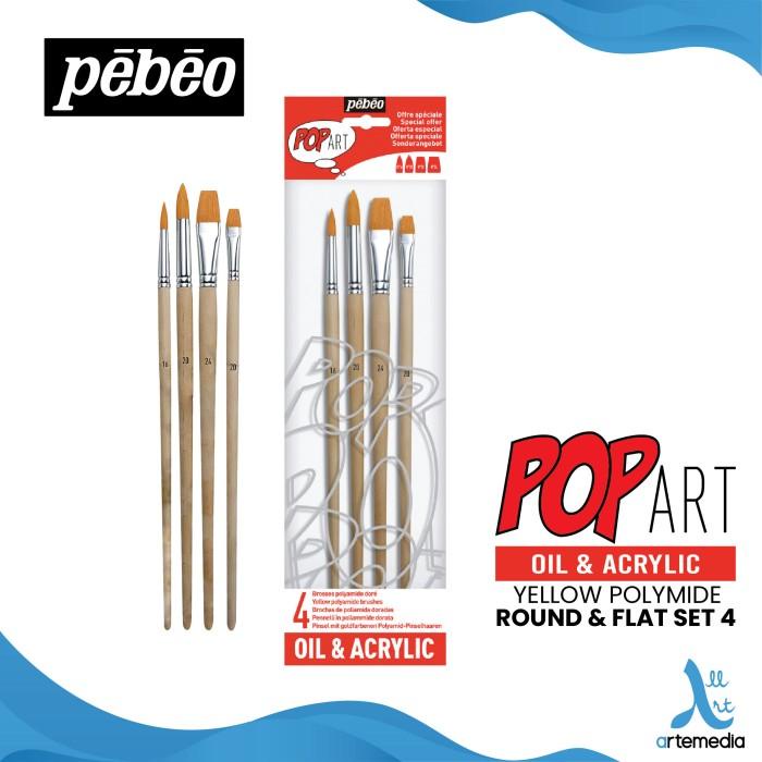 

Kuas Lukis Pebeo Yellow Polyamide Oil And Acrylic Brush Set