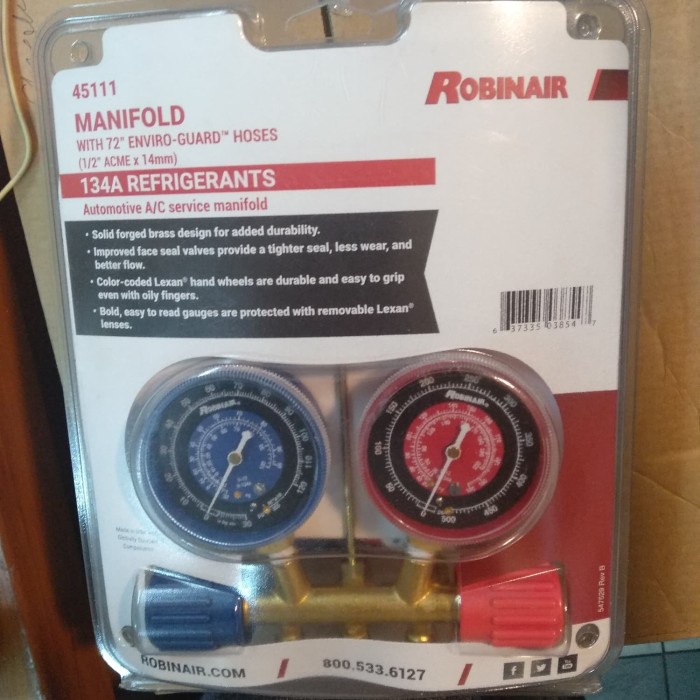 ✨Baru Manifold Robinair 45111 Khusus R134A Terbaru
