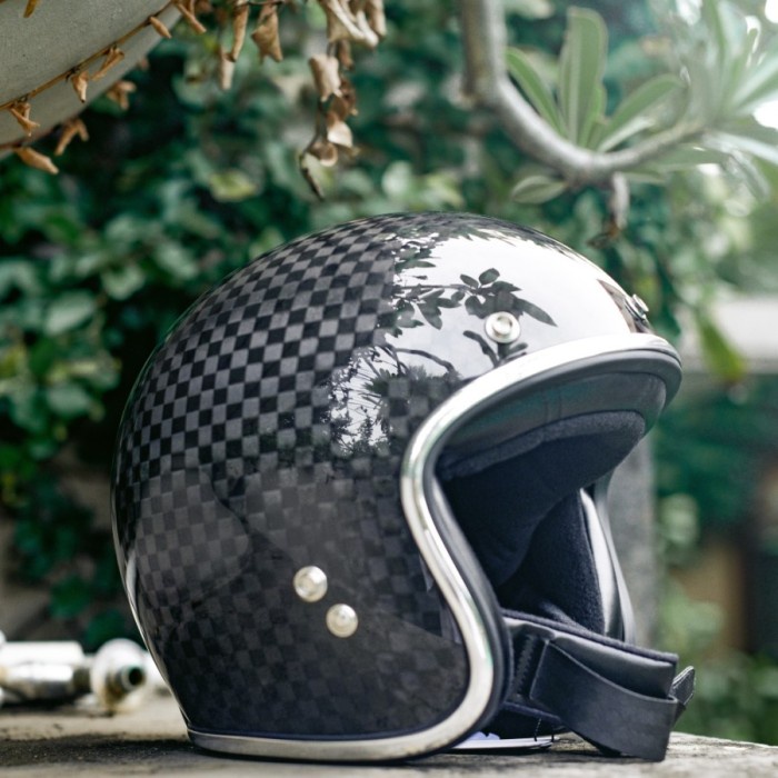 [New Ori] Jericho Helm Carbon Retro Srt500  Helm Retro Sni Original Diskon