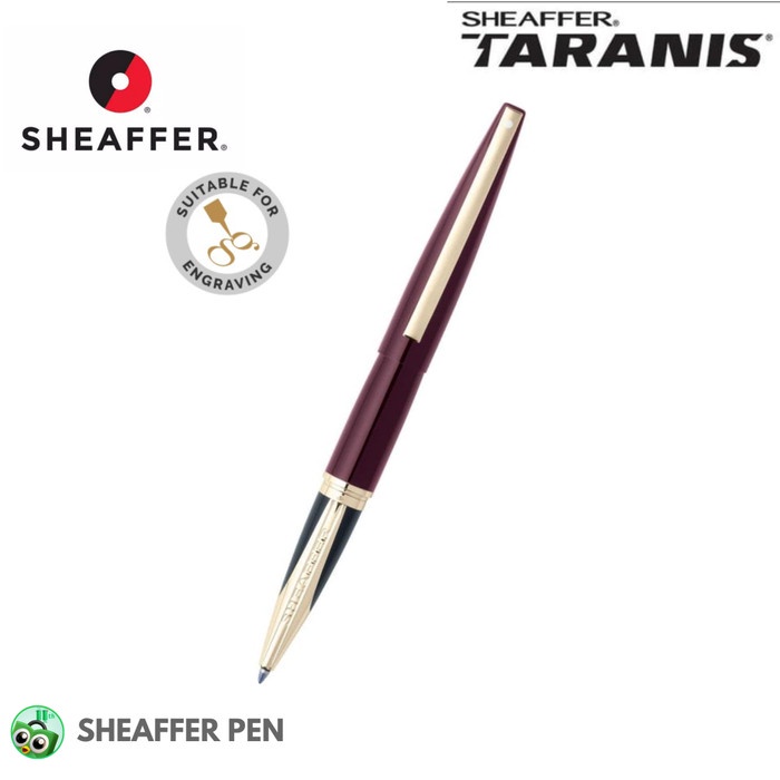 

✨Sale Sheaffer® Taranis® Stormy Wine Featuring Gold Plate Rollerball Berkualitas