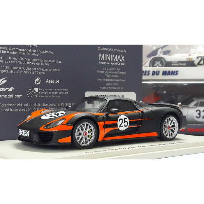 ✨New 1/43 Spark Model Porsche 918 Spider N 25 Weissach Package 2013 Limited