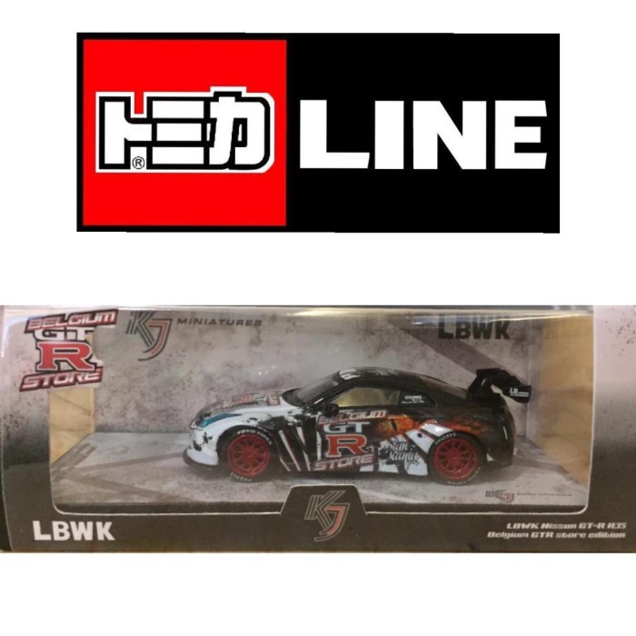 ✅COD Lbwk Kj Miniatures Lbwk Nissan Gtr R35 Belgium Gtr Store Edition Limited