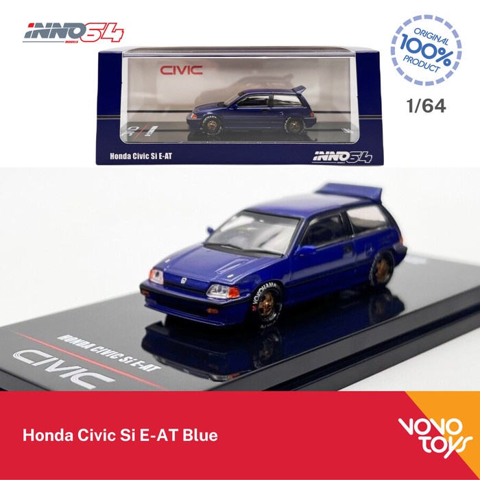 ✅COD Inno 1/64 Honda Civic Si E-At Blue Inno64 Terbaru