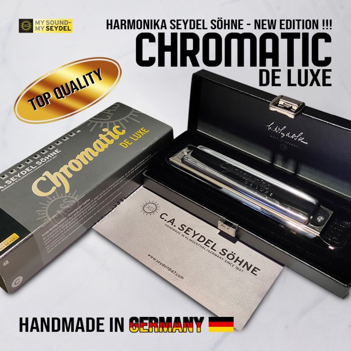 

✨Sale Harmonica Harmonika Seydel Chromatic De Luxe C 51480C Original Limited