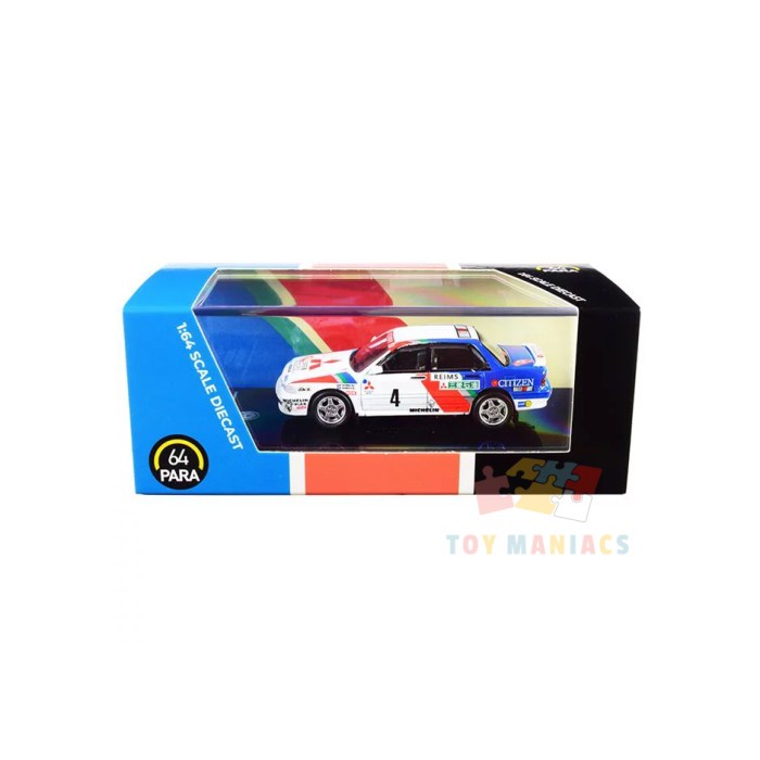 ✅New Para64 1:64 Mitsubishi Galant Vr-4 Monte Carlo Rally 1991 #4 Pa-65102 Bisa Sameday