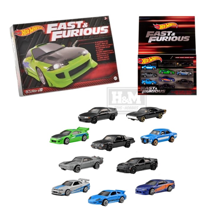 Hot Wheels Fast & Furious 10 Car Pack
