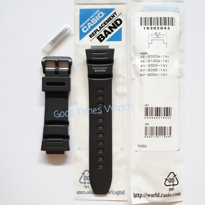 ✅Ori Strap Casio Ae-2000W Ae-2100W Wv-200 / Ae-2000 Ae-2100 Casio Original Bisa Gojek