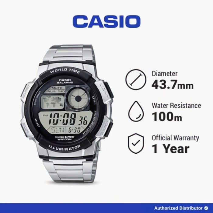 ✅Ori Jam Tangan Casio Ae 1000Wd-1A Jam Tangan Pria Ae 1000Wd 1Avdf Original Terbatas