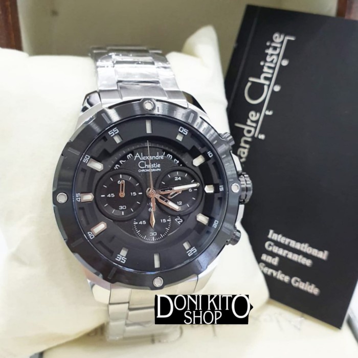 ✅Original Jam Tangan Pria Original Alexander Christie Ac6529 Siver Black Limited
