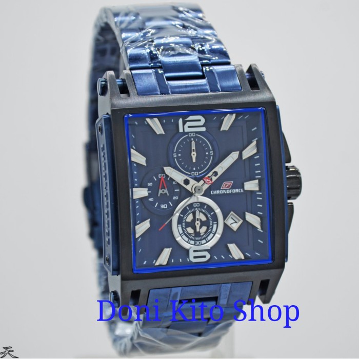 ✅Ori Jam Tangan Pria Original Chronoforce 5312 Black Blue Garansi Resmi Diskon
