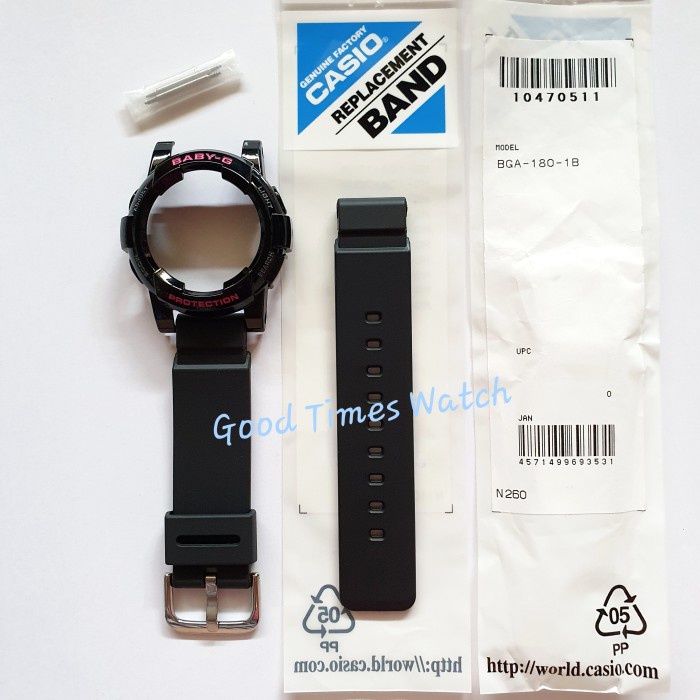 Paket Strap Bezel Baby-G Bga-180-1B / Bga-180 Casio Original