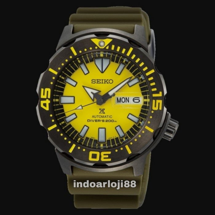 ✅Sale Seiko Prospex Srpf35K1 Automatic Yellow Monster Special Edition Terbatas