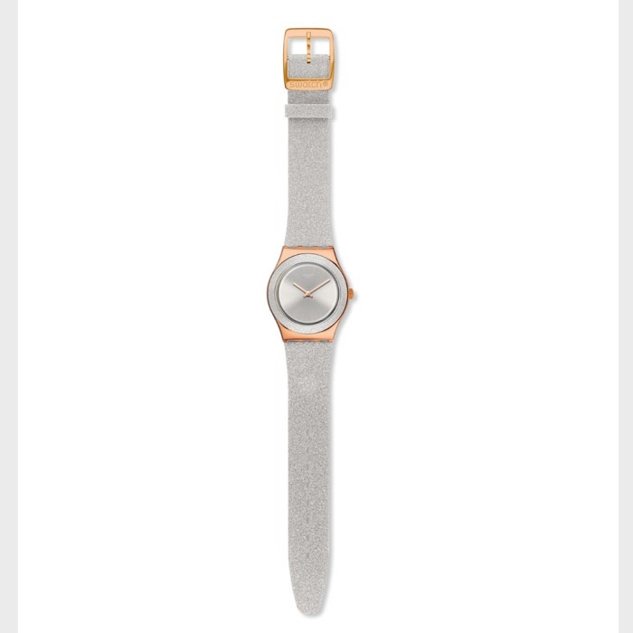 ✅Baru Jam Tangan Swatch Ylg145 Grey Sparkle Original Diskon