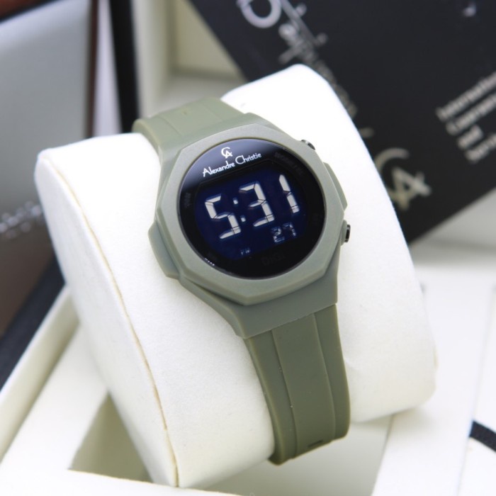 ✅New Jam Tangan Wanita Digital Alexandre Christie Ac 9359 Ac9359 Green Diskon