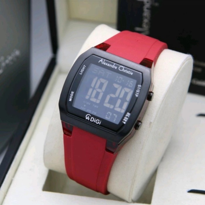 ✅Baru Jam Tangan Digital Wanita Alexandre Christie Ac 9348 Mh Rubber St Bisa Gojek