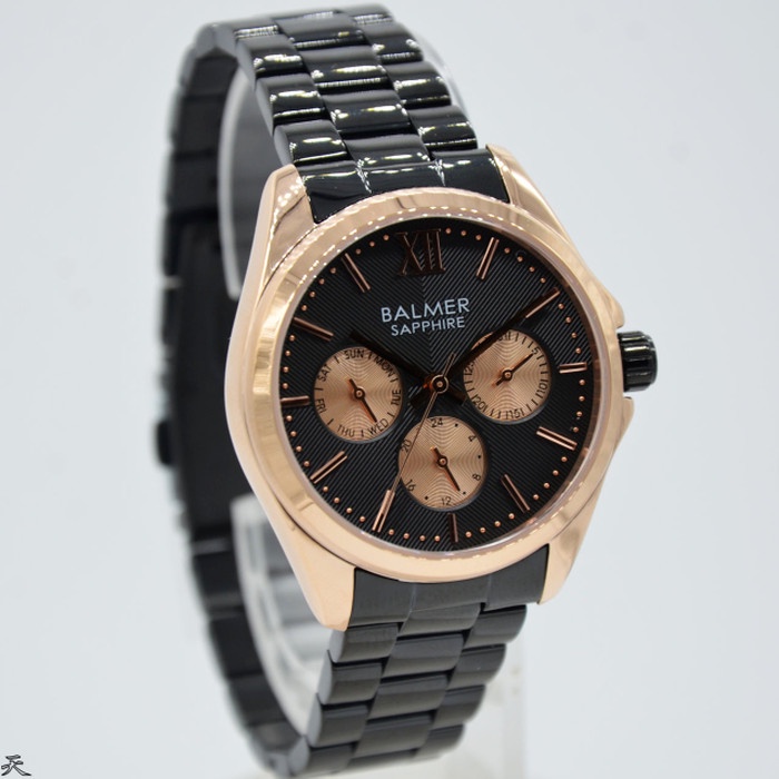 ✅Baru Jam Tangan Balmer 7968 Wanita Rosegold Black Original Terbaru