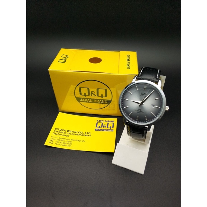 ✅Ori QQ Qq Jam Tangan Pria Wanita Kulit Hitam Qz06J312Y Original Berkualitas