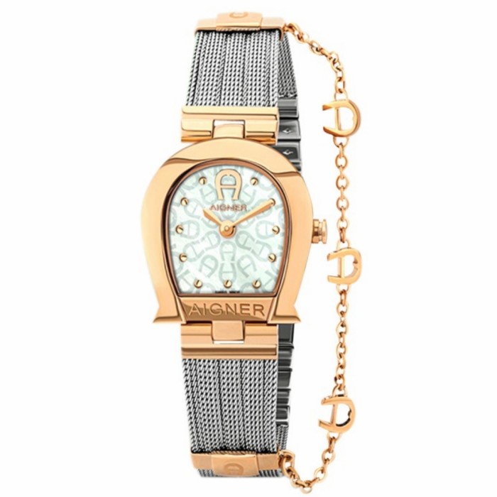 ✅New Ori Aigner A115203 Original Silver-Rose Gold Ladies Watch Diskon