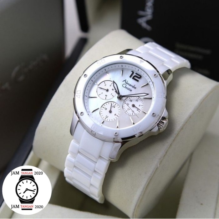 ✅New Ori Jam Tangan Wanita Original Alexander Cristie Ac2438 White Ac 2438 Diskon