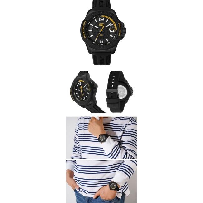 Jam Tangan Pria Caterpillar Cat Sj.161.21.137 Black Yellow Original