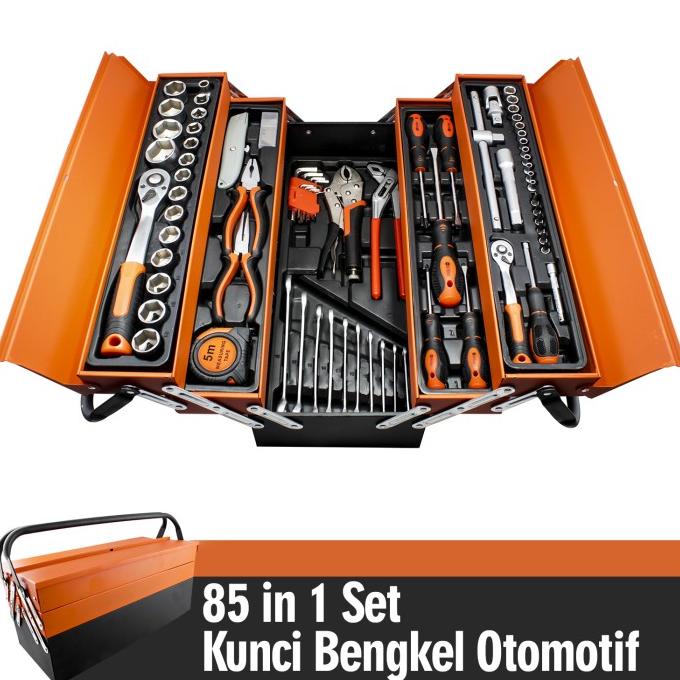 Alat Perbengkelan Otomotif Set Kunci Sok-AlatBengkel 85pcs