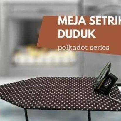 MEJA ALAS SETRIKA LIPAT DUDUK LESEHAN MOTIF POLKADOT