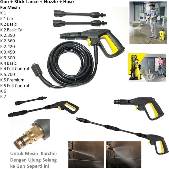 Selang Tembakan Hose Gun Set for Jet Cleaner Karcher K1 K2 K3 K4 K5