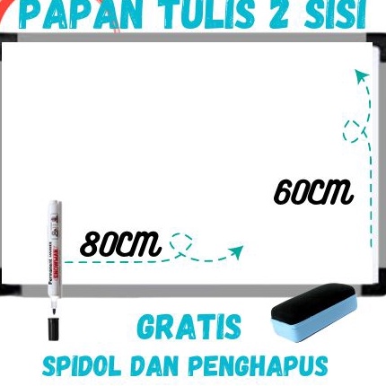 

(W16♡] Termurah !!! Papan Tulis Belajar White Board Ukuran 50 x 70 dan papan 60 x80 Free Spidol Dan Penghapus ( COD )..