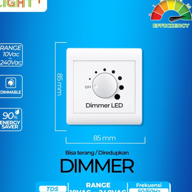 DIMMER SWITCH LAMPU LED Peredup Cahaya Lampu Pengatur Gelap Terang ✤eji™