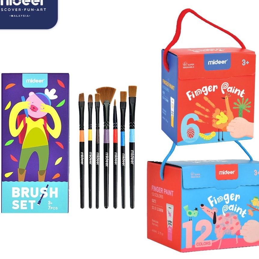 

[G56-➤] Mideer Washable Finger Paint Non Toxic Hand Painting Cat Tangan Anak Mideer».