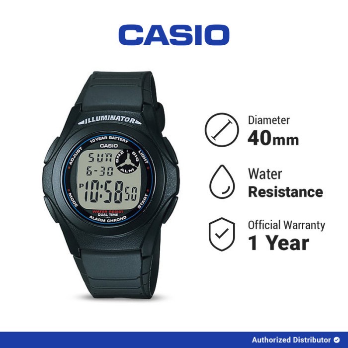 [READY INSTANT] Casio Original F-200W-1ADF Jam Tangan Pria Digital