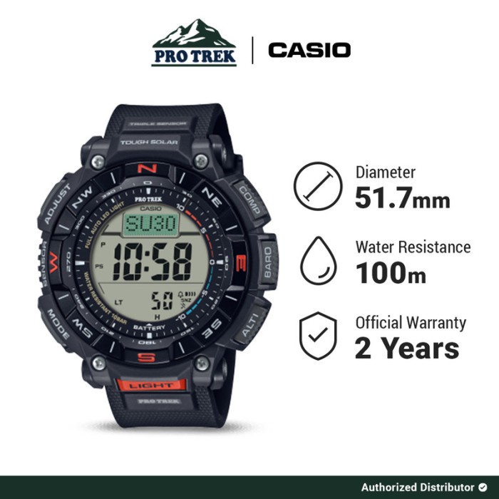 [READY INSTANT] Casio Jam Tangan Pria Protrek PRG-340-1DR Original Digital Black