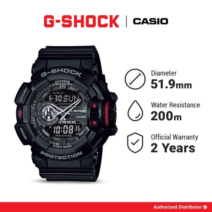 [READY INSTANT] G-Shock Jam Tangan Pria GA-400-1BDR Original Digital Analog