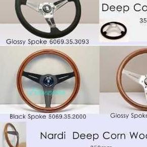 NARDI Deep Corn Wood Black Spoke Deepcorn Original Italy Stir Nardi