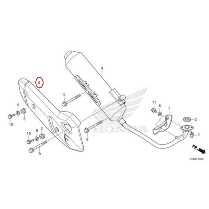 Cover Knalpot (Muffler Protector) 18318K59A10 ORIGINAL