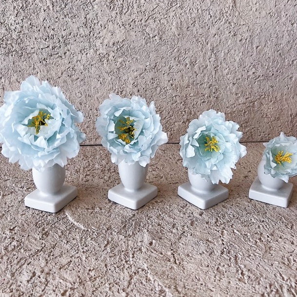 

Wafer Paper Flowers - Peony Soft Blue - Size S »apf【