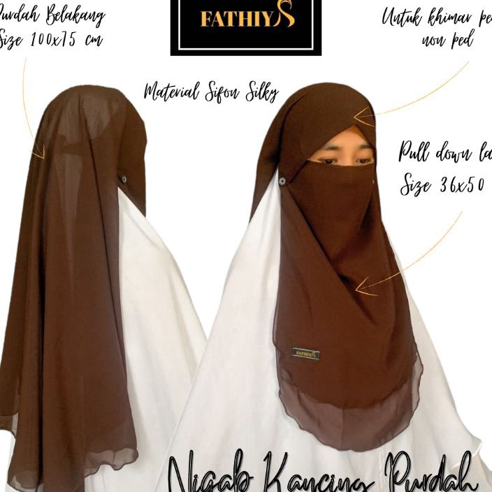 [Y-9E»> Cadar Niqab Poni Kancing Purdah fathiyaご..