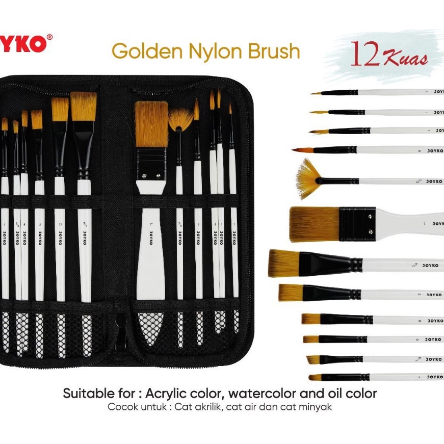 

(Y90-㊚) Joyko brush set/kuas lukis set BRS-18➲!