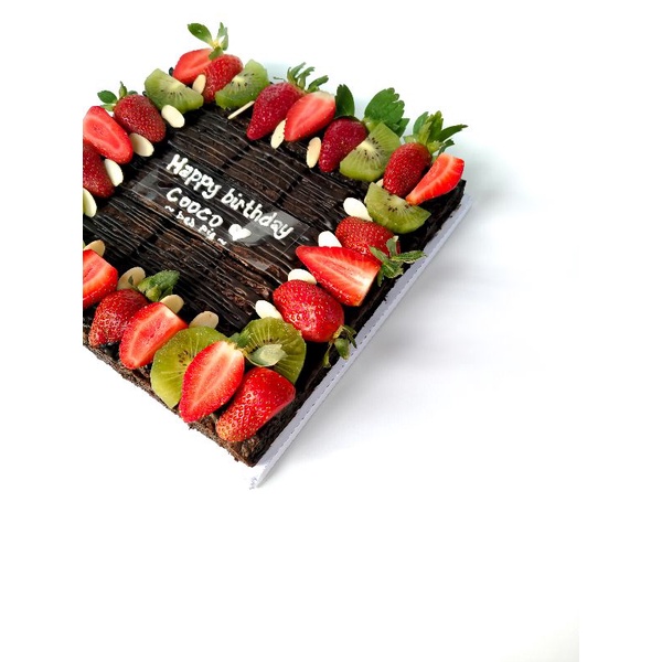 

Fudgy Brownies Berry with Kiwi + Custom Greeting