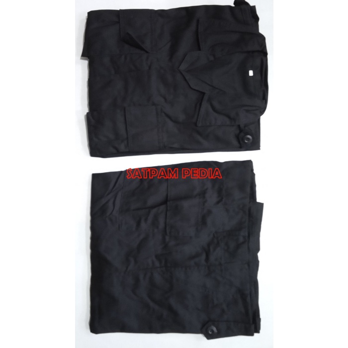 Promo Seragam Pdl Drill Satpam Hitam - Seragam Pdl Drill Security Hitam