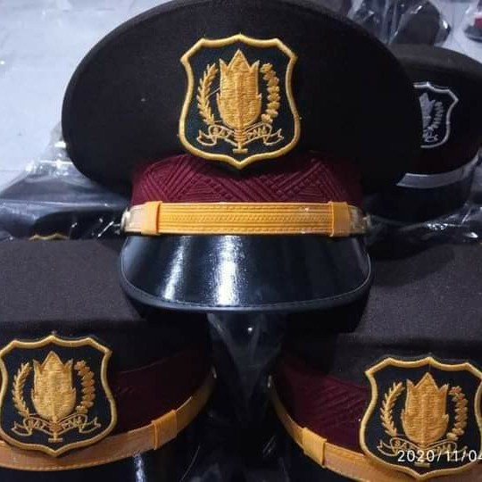 Promo Topi Pet Satpam Terbaru Coklat Polisi Orihinal Ciputat Asli